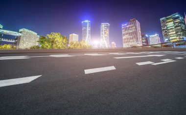 Yol Zemin ve Kentsel Modern Mimari Manzara Skylin