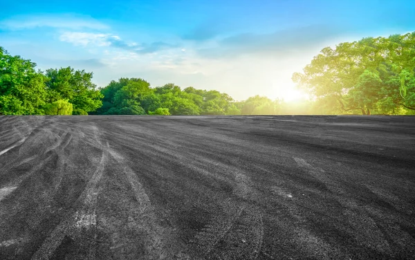 Pavimento Autostradale Strada Urbana Paesaggio Naturale All Aperto — Foto Stock