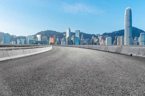 Road Skyline Modern Urban Architecture Hong Kon — Stock Photo, Image