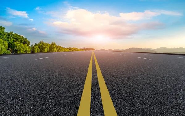 Highway Pavement Urban Road Och Utomhus Naturlandskap — Stockfoto