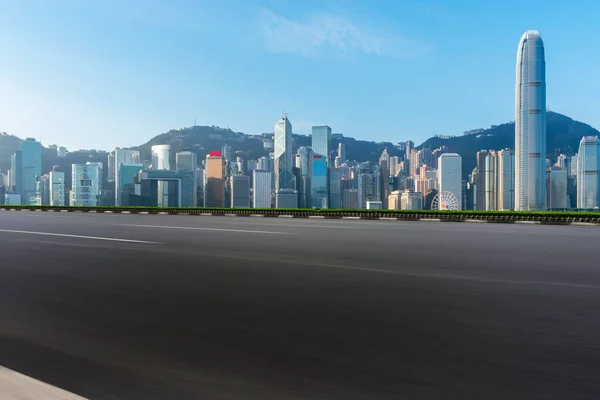 Дорога Горизонт Сучасної Міської Архітектури Гонконзі — стокове фото