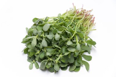 Beyaz arkaplanda yeşil sebzeler