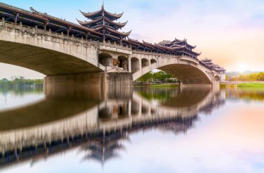 Huanglongxi antik şehir Chengd 'in mimari caddesi.