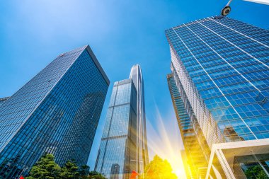 Shenzhen City Skyline ve Office Building Architectural Landscap