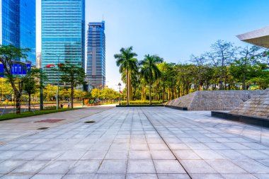 Shenzhen City Skyline ve Office Building Architectural Landscap