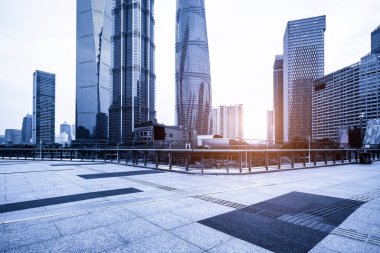 Şangay 'ın Lujiazui İş Bölgesi' ndeki ofis binası.