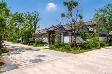 Geleneksel Çin Mimarisinin Siheyuan Villa Bölgesi