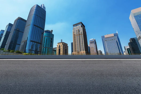 Pavimento Vial Paisaje Arquitectónico Shenzhen Skyline — Foto de Stock