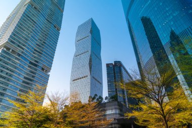 Guangzhou CBD Modern mimari manzara