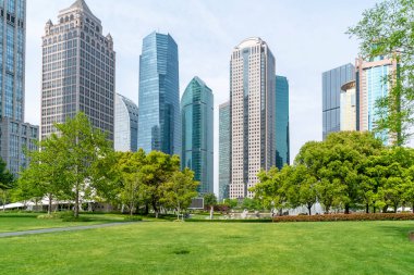 Shangha, Pudong finans bölgesinde modern mimari