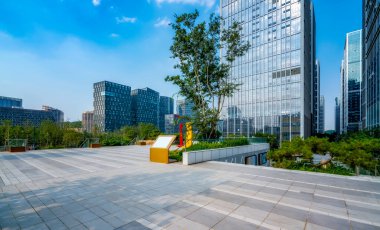 Jinan merkez iş dağıtım merkezinin kare ve ofis binası