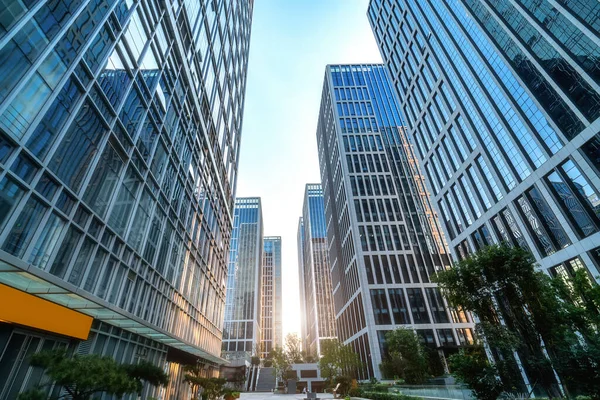 Edificio Oficinas Arquitectura Moderna Distrito Financiero Jinan —  Fotos de Stock