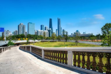 Guangzhou Finans Bölgesi Plaza Mimari Peyzaj Ofisi