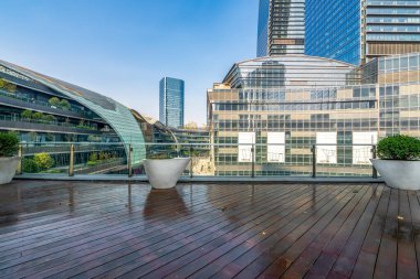 Kentsel modern mimari manzara ve meydan