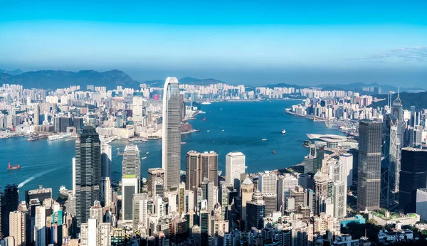 Piękna Panorama Miasta Hong Kong Chin — Zdjęcie stockowe