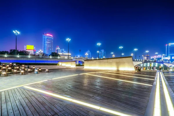 Night view of urban modern architectural landscap