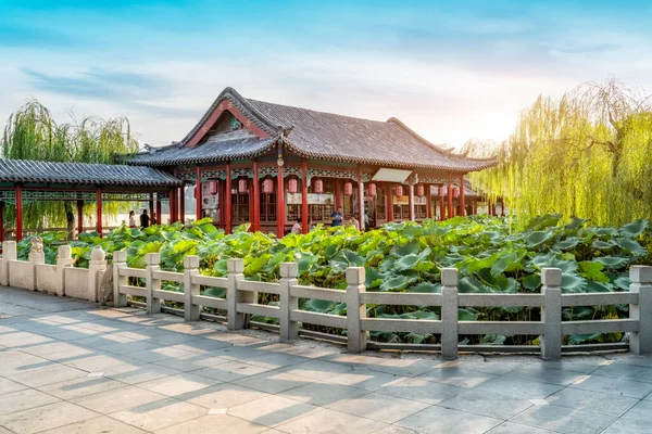 Ancient Architectural Landscape Daming Lake Park Jina — Stock Photo, Image