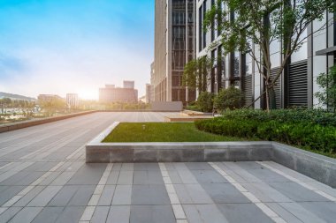 Jinan merkez iş dağıtım merkezinin kare ve ofis binası