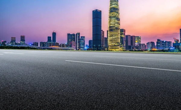 Camino Urbano Arquitectura Shenzhen Skylin Paisaje —  Fotos de Stock