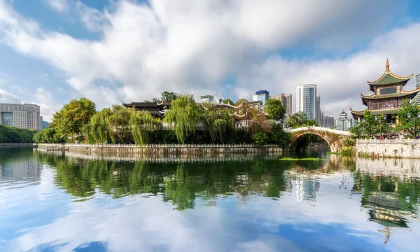 Αρχαία Αρχιτεκτονικά Τοπία Και Ποτάμια Στην Guiyang — Φωτογραφία Αρχείου