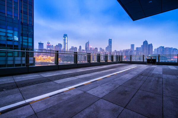 From a low angle skyscraper in modern Chinese cities
