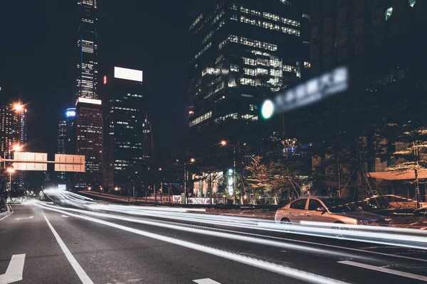 Bewegingssnelheid Effect Met City Night — Stockfoto