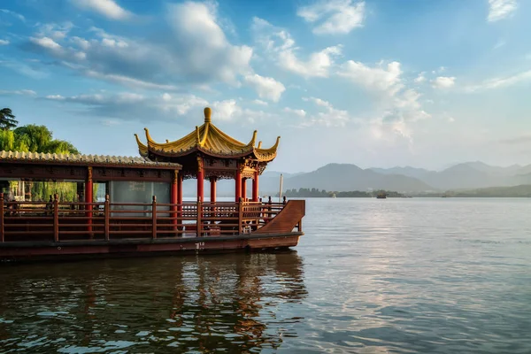 Сад Западное Озеро Ханчжоу Архитектурный Ландшафт — стоковое фото