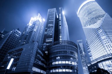 Şangay 'ın Lujiazui İş Bölgesi' ndeki ofis binası.