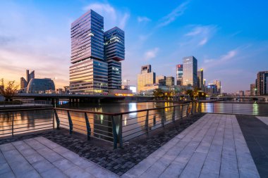Ningbo Şehri Modern Mimari Manzarası