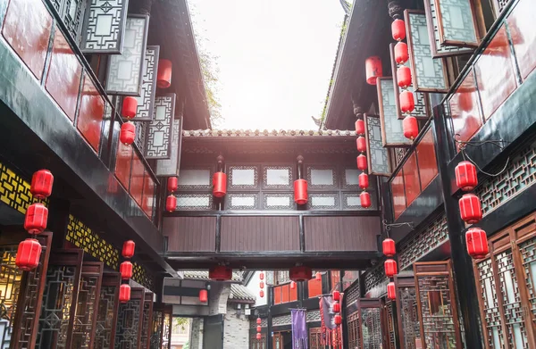 Vecchia Strada Della Città Antica Jinli Chengd — Foto Stock