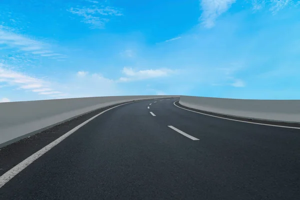 Road Surface Sky Cloud Landscap — Stock Photo, Image