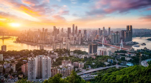 Skyline Metrópole Moderna Chongqing China Chongqing Panorama — Fotografia de Stock