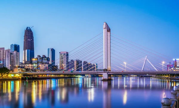 Ningbo City Architecture Landscape Night View — Stock Photo, Image