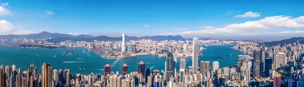 Piękna Panorama Miasta Hong Kong Chin — Zdjęcie stockowe