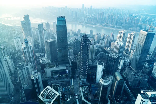 Aerial Photography Chongqing City Architecture Skyline — Stock Photo, Image