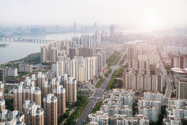 Nanchang 'ın Şehir Sahnesi Yeni Bölge, Jiangxi, Çin