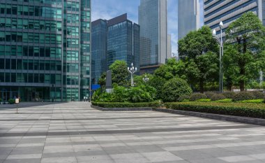 Qingdao, Çin 'in modern kentsel mimari manzarası