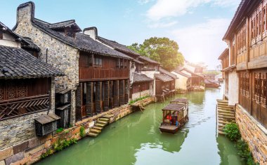 Wuzhen, Zhejiang Pro 'daki antik nehirler ve konut binaları