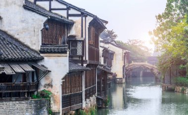 Wuzhen, Zhejiang Pro 'daki antik nehirler ve konut binaları