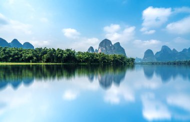 Guilin 'in Güzel Manzarası ve Doğal Manzarası