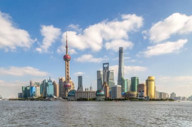 Şangay Lujiazui Mimari Manzarası Skyline