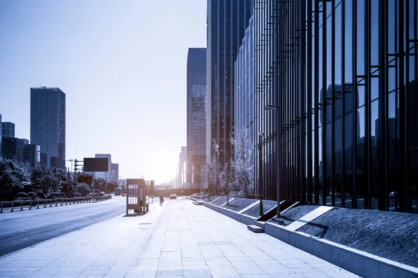 Urban Road Modern Office Building Ningbo Business Distric — Stock Photo, Image