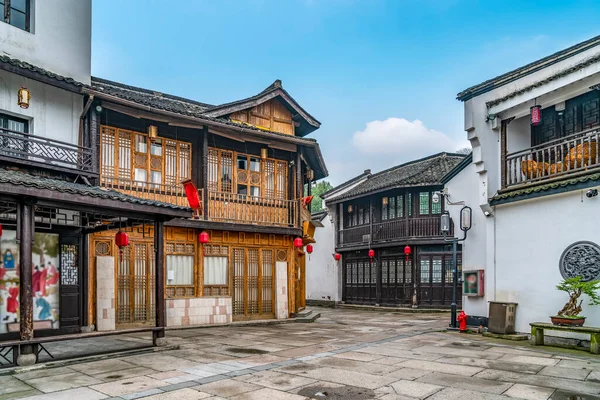 Qinghefang Antigua Vista Calle Ciudad Hangzhou Provincia Zhejiang — Foto de Stock