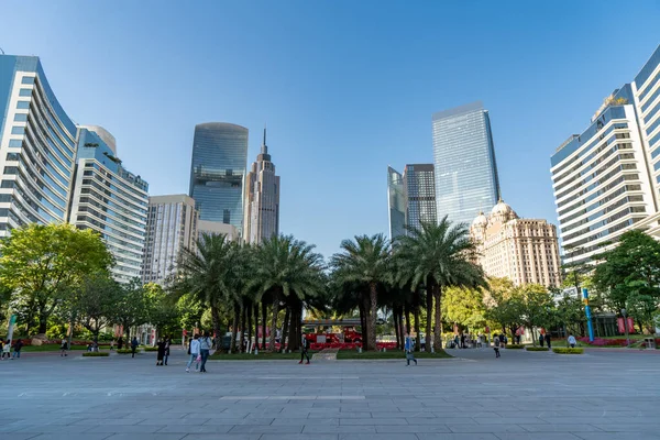 Guangzhou Cbd Moderna Arkitektoniska Landskap — Stockfoto