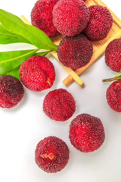 stock image Organic bayberry on white background