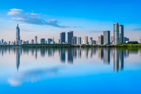 Nanjing Lake Park Stedenbouwkundig Landschap Skyline — Stockfoto