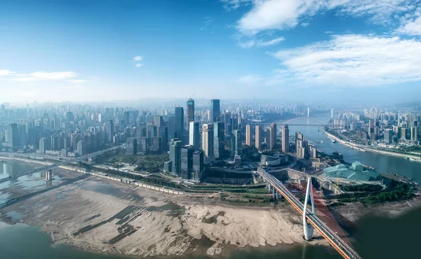 Chongqing Miasto Panorama Architektoniczne Landscap — Zdjęcie stockowe