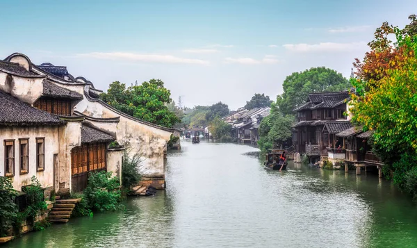Rivières Anciennes Bâtiments Résidentiels Wuzhen Zhejiang Pro — Photo