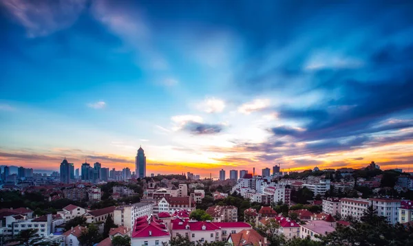 Paisagem Arquitetônica Urbana Qingdao Chin — Fotografia de Stock