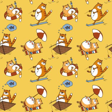 Kediler ve deniz ile Seamless modeli